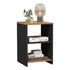 Mesa De Cabeceira Pequena Suspensa Moderna Branca Retro Mudo Acabamento Fosco Cor Preto freijo Dwr Moveis