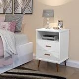 Mesa De Cabeceira Retrô Quarto Cama Italia Branco