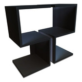 Mesa De Cabeceira S E Z Mdf Quarto Cama Sala Decoração Preto Acabamento Fosco