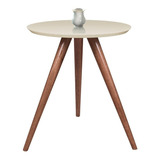Mesa De Canto Lateral Redonda Vidro Pe Palito Sala Barato