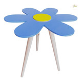 Mesa De Canto Pé Palito Mesas Flor Margarida Redonda