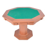 Mesa De Carteado Oitavado Com Gavetas E Porta copos