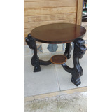 Mesa De Centro Antiga Renascença Pata De Leão Madeira