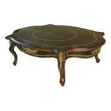 Mesa De Centro Clássica Com Marchetaria 130x090x041cm