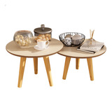 Mesa De Centro Conjunto Kit Mesinha Lateral Sala Pes Palito