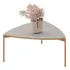 Mesa De Centro Orgânica Para Sala Pé Metal Zira D04 Bali