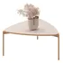Mesa De Centro Orgânica Para Sala Pé Metal Zira Off White