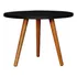 Mesa De Centro Para Sala Redonda Decoração Moderna Cor Preto