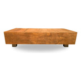Mesa De Centro Quadrada Em Madeira De Demolição 70x40x35