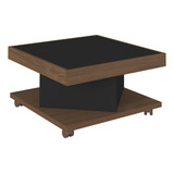 Mesa De Centro Quadrada Saara Com Rodinhas Decoração Cores