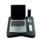 Mesa De Colo Para Laptop Com Suporte Para Celular Tablet E Copo  Base Em Espuma 