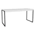 Mesa De Computador Escrivaninha Branca Pé Metalon Industrial 150x60   Jm3 Móveis