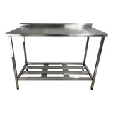 Mesa De Inox Nortinox 110cm X 70cm X 90cm Com Espelho