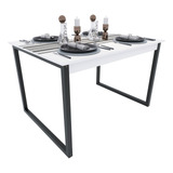 Mesa De Jantar 120x90 Estilo Industrial Para Sala De Jantar