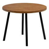 Mesa De Jantar 4 Lug Redonda 99cm Stellar Carraro Nog Pre