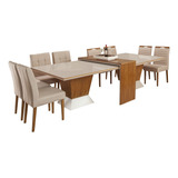 Mesa De Jantar Alice Com Doze Cadeiras Lis Aparador