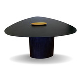 Mesa De Jantar Cone Organica 240x140cm Tampo E Base Ébano