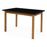 Mesa De Jantar Elisa Para Cozinha Tampo 120cm Cor Preto