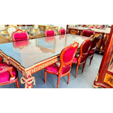 Mesa De Jantar Imponente Bronze Marchetaria Sob Madeira Luxo