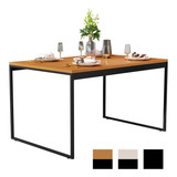 Mesa De Jantar Industrial 1 20x80 Mt Pes Metal Com Reforço