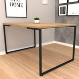 Mesa De Jantar Industrial 6 Lugares Porto Espresso Ciwt Cor Da Tampa Natura Cor Dos Pés Preto