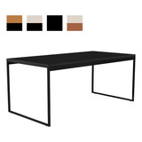 Mesa De Jantar Industrial Pes Metal 6 Lugares 160x80 Cm
