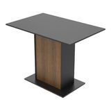 Mesa De Jantar Madesa Retangular Com Tampo De Madeira 5329 P Cor Da Tampa Preto Cor Dos Pés Preto rustic 5329d8