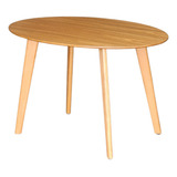 Mesa De Jantar Oval 140x80cm Apartamento Cozinha Dina