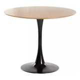 Mesa De Jantar Redonda Saarinen Tulipa 100cm Tampo Em Laca