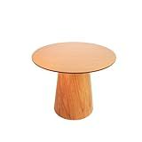 Mesa De Jantar Redonda Tampo Em MDF Base Cone Em Madeira Laminada Eucalipto Ideal Para Refeições Mel