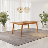 Mesa De Jantar Retangular 6 Lugares Elegance Cinamomo Cc