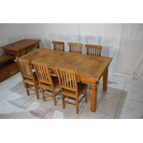 Mesa De Jantar Rústica Para Cozinha gourmet 2m 6 Cadeiras