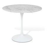 Mesa De Jantar Saarinen 60cm Redonda Carrara