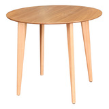Mesa De Madeira Redonda 90cm Jantar Cozinha Dina Pizarro