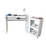 Mesa De Manicure Com Carrinho 3 Prateleiras Para Salões De Beleza