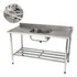 Mesa De Manipulação Com 1 Pia Inox 150x70 Prateleira Imeca