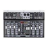 Mesa De Mixagem Profissional- 8 Canais- Interface USB- Mixer Digital Com Efeitos- Entradas XLR- Phantom Power