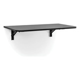 Mesa De Parede Dobrável 66x35 Para Cozinha Sala Café Estudo Cor Preto