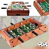 Mesa De Pebolim FUTEBOL MINI TOTÓ BRINQUEDO EM MADEIRA BONECOS EM POLIPROPILENO INFANTIL COMPACTO DESMONTÁVEL 2 Bolas Incluídas 34 22 CM