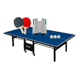 Mesa De Ping Pong Klopf 1008 Fabricada Em Mdf Cor Azul