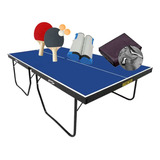 Mesa De Ping Pong Mdf 1090 Klopf Kit Completo 5091 Capa Cor Azul