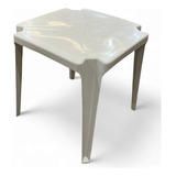 Mesa De Plástico Monobloco Quadrada Kit 4 Mesas Multiuso Bar