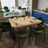 Mesa De Sala De Negócios 120x90 Quadrada Em Pinus