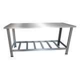 Mesa De Serviço Industrial Inox 190x70