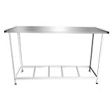 Mesa De Serviço Tampo Inox Industrial Para Trabalho 140x70cm