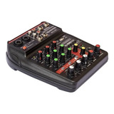 Mesa De Som 4 Canais Bluetooth Interface Gravação Usb Mc4bt