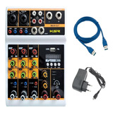Mesa De Som 4 Canal Interface Usb Bluetooth Phantom Ksr Ktl4