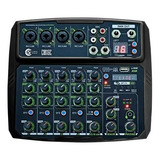 Mesa De Som 6 Canais Phantom P Interface Usb Grava Pendrive