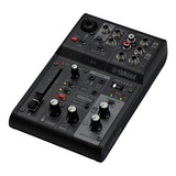 Mesa De Som E Interface Analógica Ag03mk2 B Preta Yamaha