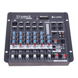 Mesa De Som Mixer 6 Canais Starmix S602r Bt Bluetooth
